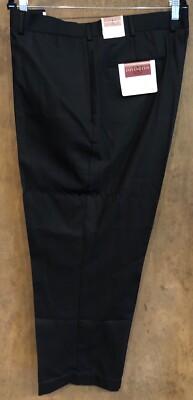 New Covington Essential Pant Men s Size 40x30 Black FF Classic Fit Wrinkle Free