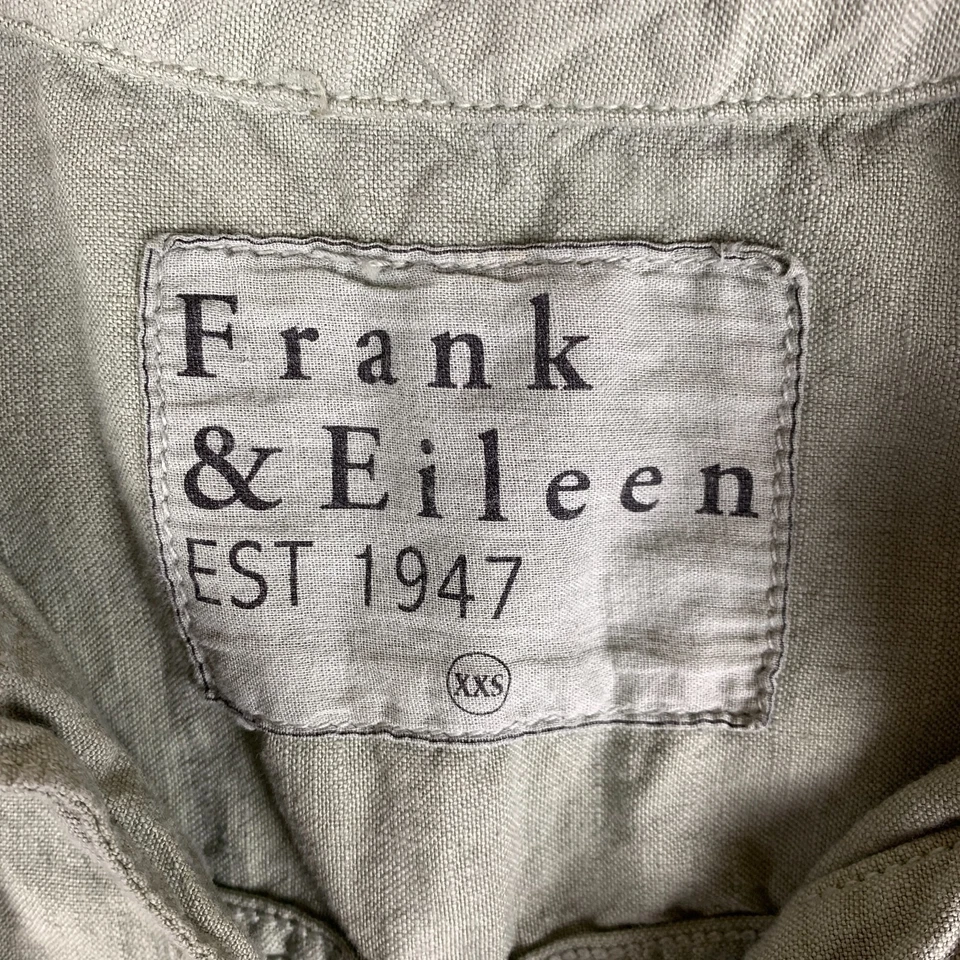 Frank & Eileen Irlanda Mono XXS 2XS Salvia Manga Larga Mezcla de Lino Mameluco $448 Foto 3 de 4