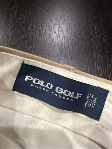 Polo Ralph Lauren Pants Mens 38x30 Golf Tan Cotton Nylon Vintage Preppy 90 - Picture 3 of 9