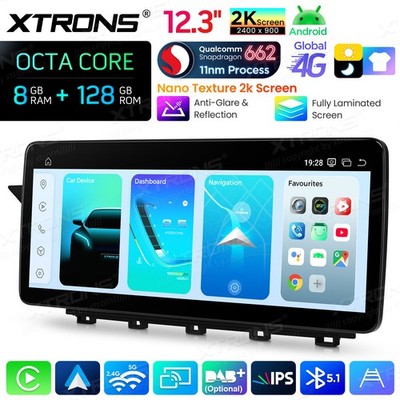 Qualcomm 662 Android 14 for Mercedes GLK X204 12.3'' 2K Screen 8GB 128GB 4G Wi-Fi