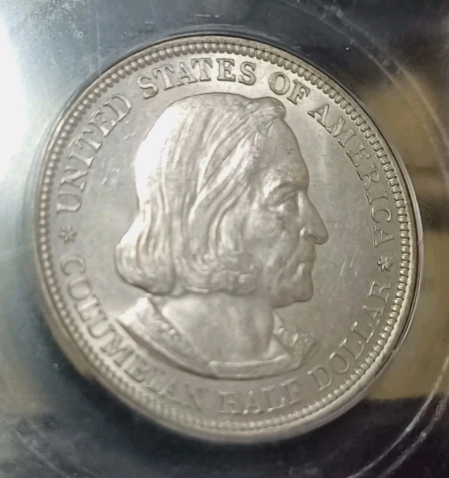 1893 50C Columbian Expo *Rare High Grade* Commemorative Half Dollar ICG MS64  - Image 2 of 4