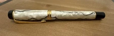 NEW Parker Duofold Centennial Fountain Pen, Pearl & Black, 18k F Nib