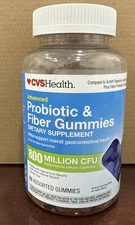 CVS Health Advanced Probiotic & Fiber, 800 Million CFU  65 Gummies Exp 05/2027
