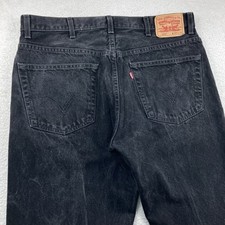 Vintage Levi's 505 Jeans Men 38x34 Black Regular Fit Straight Leg Denim Y2K