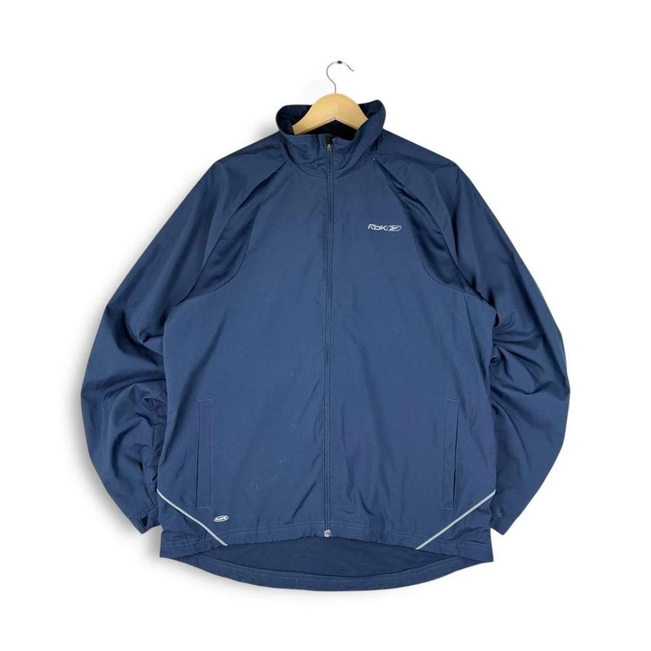 Vintage Reebok Track Jacket mens medium navy blue lightweight windbreaker