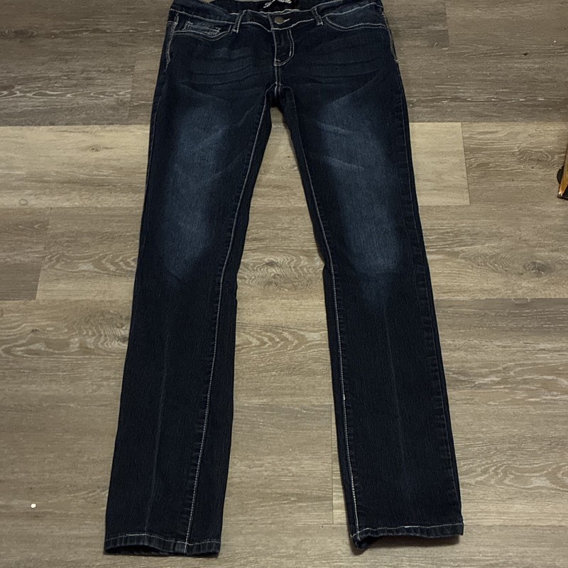 Love Culture Women's Dark Wash Slim Bootcut Stretch Denim Jeans 5-Pocket