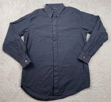 Versace Shirt Mens Size 15.5 39 V2 Classic Black Cotton Button Up Formal Italy