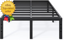 Full Size Bed Frame 18 in Sturdy Platform Bed Frame Full Heavy Duty Metal Bed F