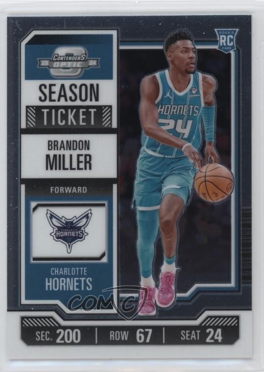 2023-24 Panini Contenders Optic Season Ticket Brandon Miller #11 Rookie RC 1de0