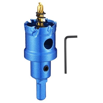 How Saw Kit 1-7/32'' Cutting Diameter Tungsten Carbide Cemented Alloy Blue
