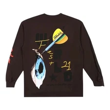 Travis Scott 2021 Astro Fest "See You On The Other Side" Brown Long-Sleeve Men M