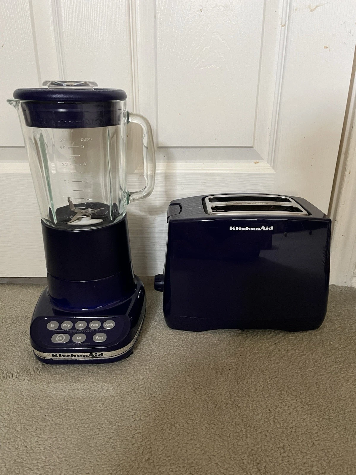 Kitchenaid Cobalt Blue Blender & 2 Slice Toaster Set RARE VGU Condition
Opens in a new window or tab
