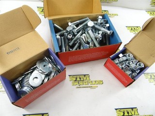 13LBS NEW HEX BOLTS 1/2" 13 x 2 1/2" HEX NUTS WASHERS POWERS FASTENERS