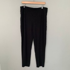 J.Jill Wearever Smooth-Fit Slim Leg Pants Black Size Large Rayon Lycra Stretch