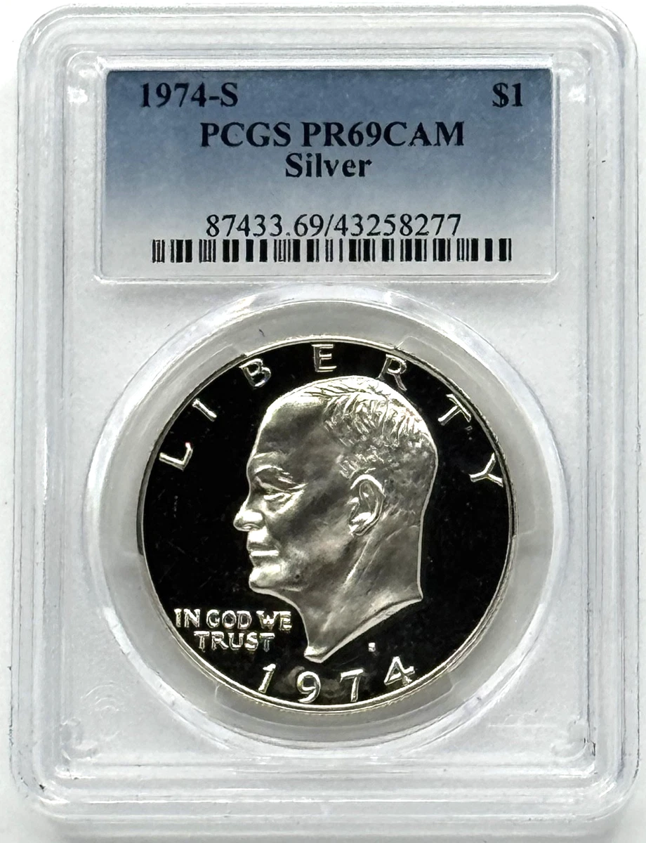 【博物館級】PCGS PR69DCAM 1974-F 独50Pf POP1 PCGS Certified PR 69 Graded 1974 Eisenhower Dollars (1971-1978