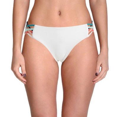 NWT Red Carter Womens Strappy Bikini Swim Bottom Separates White Beach Size M