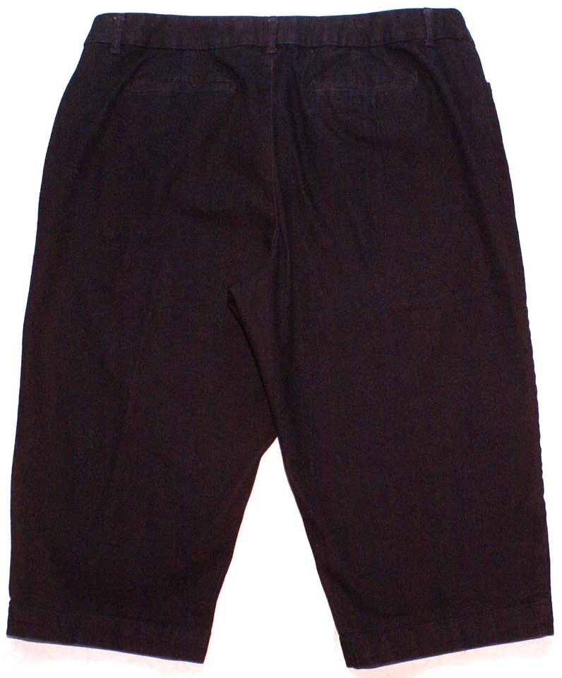 Jeans capri St Johns Bay para mujer Plus 22W azul oscuro elástico denim (40X18) Foto 2 de 4