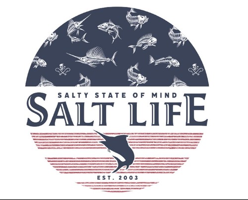 New Salt Life Salty Honor Tee White Youth Fish M Live Salty Saltlife - Picture 2 of 3