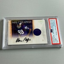 Alan Page Auto Game Used Worn Jersey Patch /25 PSA 9 Treasures 2010 Vikings HOF