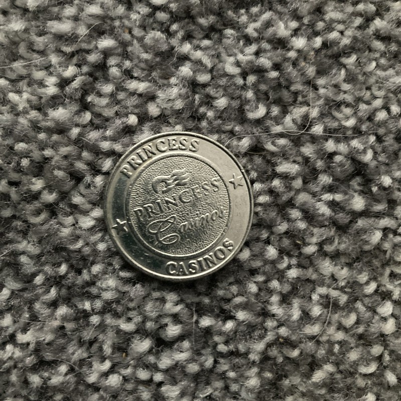 Princess Casinos, Gambling Token Chip, $.25