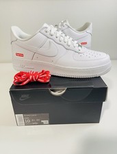 Nike Air Force 1 Low Supreme White Men  s Size 10 CU9225-100 BRAND NEW
