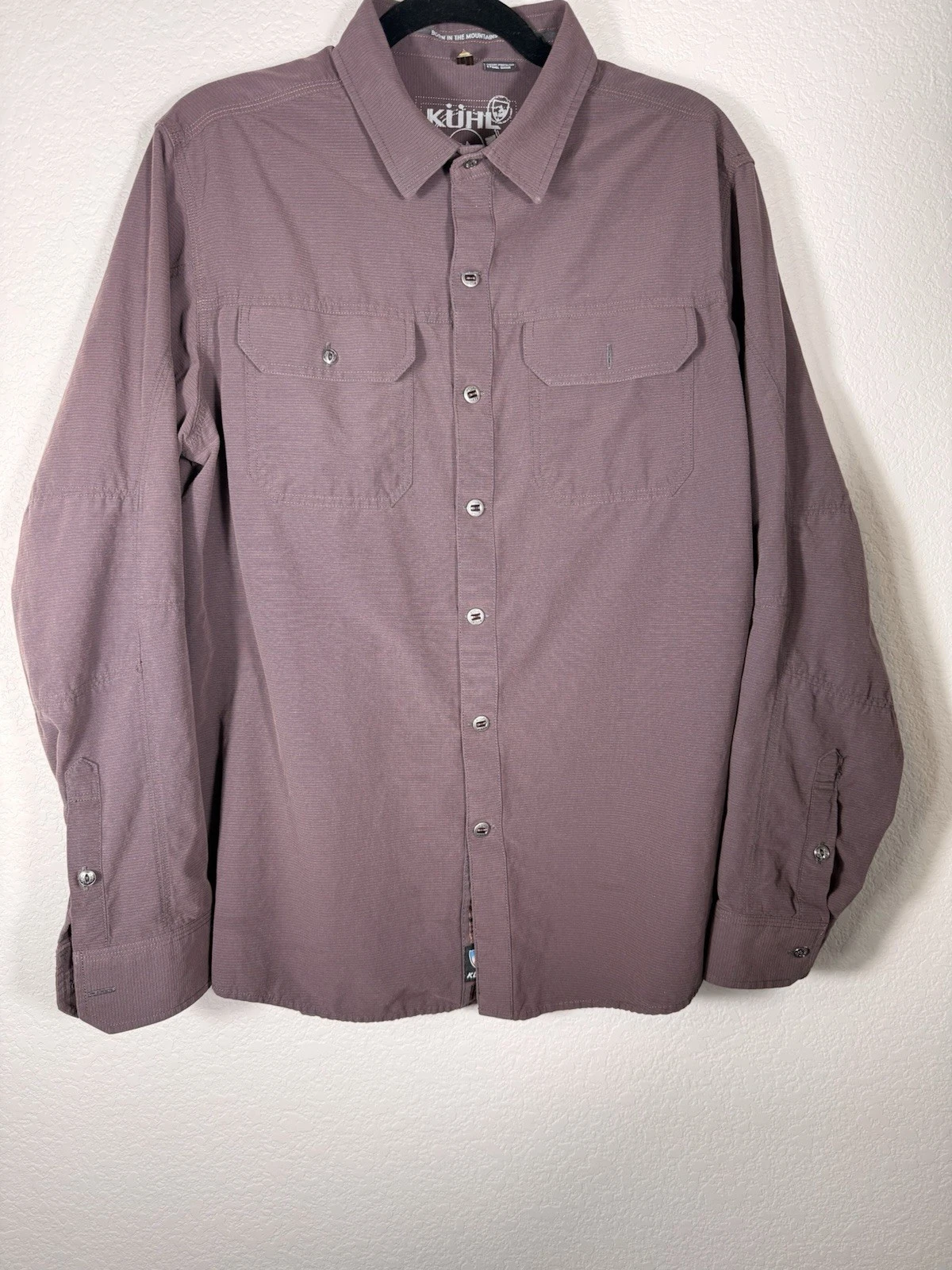 KÜHL Long Sleeve Button-Up Shirt - Dusty Plum Men’s Sz L