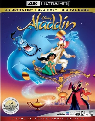 #ad Aladdin The Walt Disney Signature Collection New 4K UHD Blu ray With Blu R $27.69
