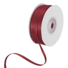 Satin Ribbon 1/8 Inch x 100 Yards Wine Red Double Face Satin Ribbon