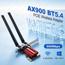 WiFi 6 AX900 PCIe Wireless Adapter Dual Band 2.4G 5G Bluetooth5.4 for Desktop PC