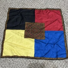 Vintage Handcraft Inc Symphony Square Scarf 100% Silk Made in Italy 19”x19”
