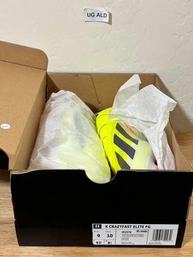 Botines de fútbol Adidas X Crazyfast Elite FG tierra firme amarillos talla para hombre 9 IE2376 - Imagen 7 de 9