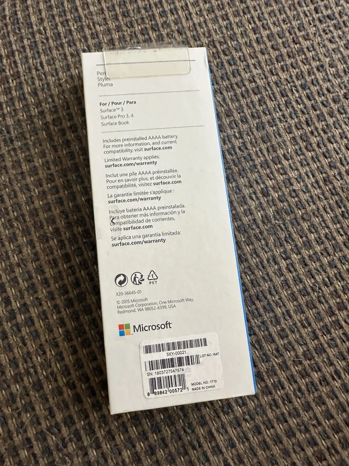 NEW SEALED Microsoft Surface 1710 Blue stylist Pen - Image 2 of 2