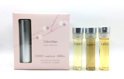 Calvin Klein 3 pc travel collection Eternity + Euphoria + Secret Obsession R8