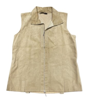 Lorena Antoniazzi Lederweste IT48 Beige Baumwolle Rücken 
