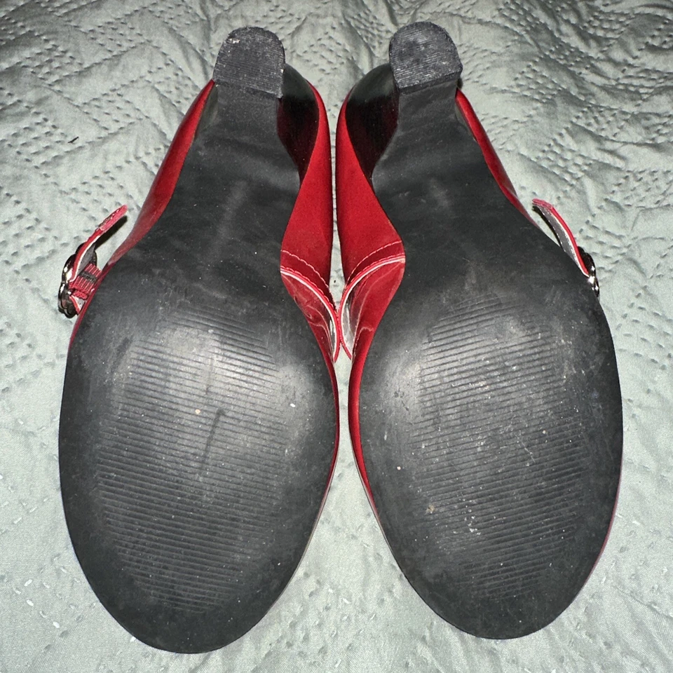 Ярко-красный ** отличный костюм туфли ** размер 9,5 - Изображение 3 из 4