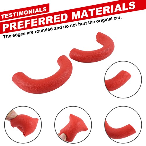 Front Trailer Ring Tow Hook Eco Sleeve Cover Red For Toyota Tundra 2007-2021 - Picture 4 of 13
