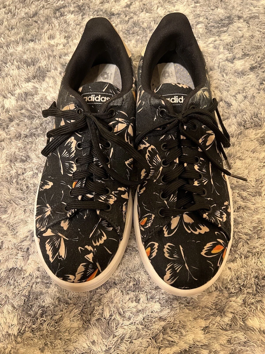 Adidas x Farm Rio Advantage Black Butterfly Low Top Sneakers