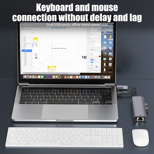 1000Mbps 5 in 2 Type C USB to USB 3.0 Ethernet RJ45 Network LAN Gigabit Adapter - Picture 13 of 14