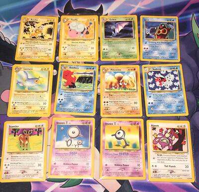 /64 NEO REVELATION WOTC ~ NON HOLOS ~ WÄHLEN SIE IHRE EIGENE EINZELNE POKEMONKARTE