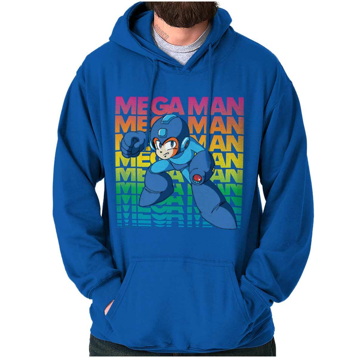 Mega Man 90s Classic Anime Cartoon Character Hoodie Hooded Sweatshirt Men  Women | eBay