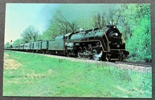 ALLEGHENY 2102 THE ERIE LIMITED STEAM LOCOMOTIVE 1977 COLOR CHROME POSTCARD NEW