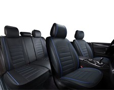 Für Opel Ford Suzuki Bezüge Abdeckungen Sitz Set Komplett Leder Schwarz Blau