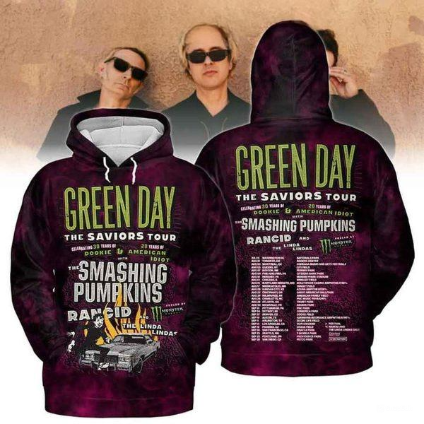 Green Day TOUR パーカー XLサイズ Green Day The Saviors Tour 2024 The Smashing Pumpkin Rancid Hoodie