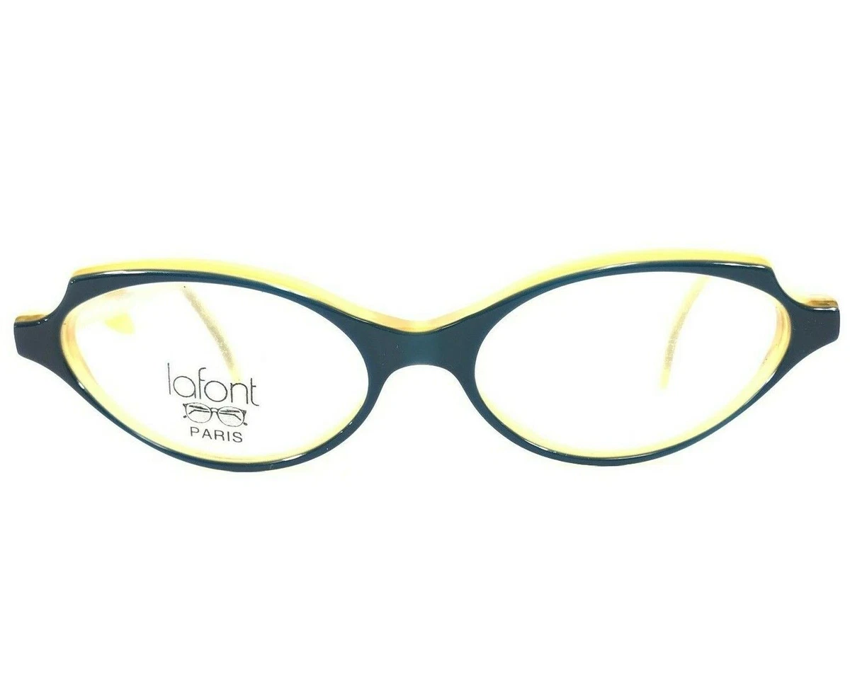 Jean Lafont Petite Eyeglasses Frames BORNEO Blue Yellow Cat Eye 48 14 138