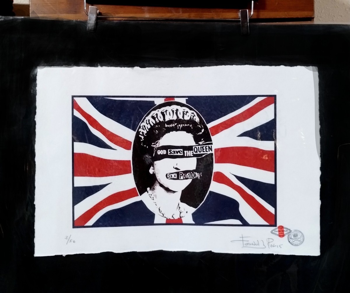 Sex Pistols, God Save the Queen, Ltd. Edition Print, Signed