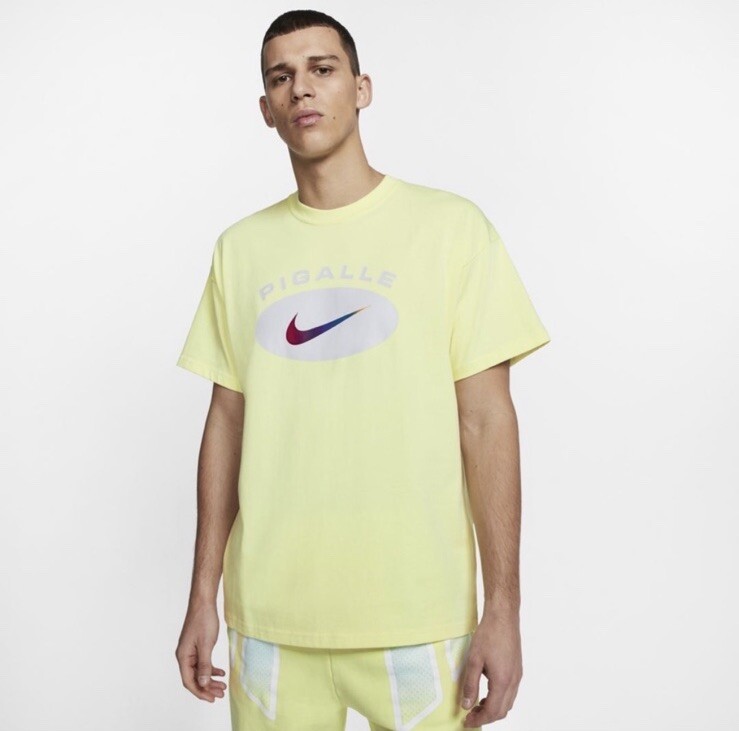 Nike X Pigalle T-shirts Luminous Green Pure Platinum CK2338-335 Men’s Size  XS