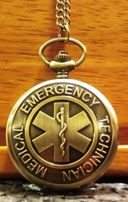 Taschenuhr Rettungsdienst, Arzt, Sanit&auml;ter, Feuerwehr,DRK,&Auml;skulapstab,Paramedic