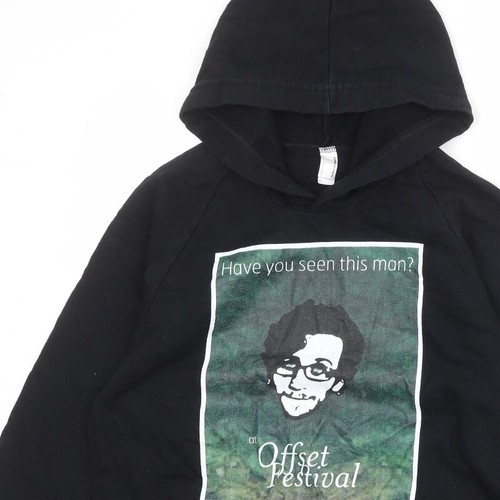 American Apparel Womens Black 100% Cotton Pullover Hoodie Size S Pullover - Picture 6 of 10
