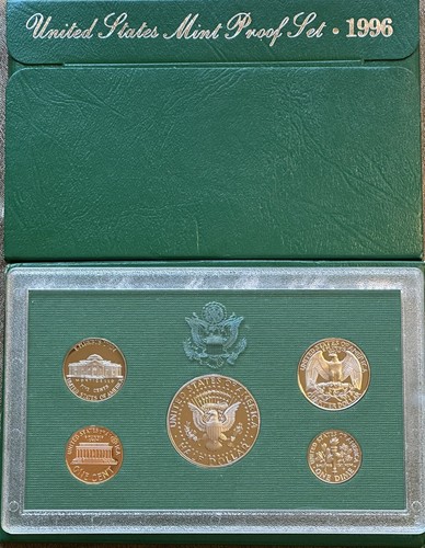 1996 Clad Proof Set U.S. Mint Original Government Packaging OGP COA - Picture 2 of 2