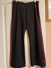 FILA MADE IN USA WOMENS ACTIVEWEAR BLACK/RED TRIM PULL ON PANTS SZ.LARGE